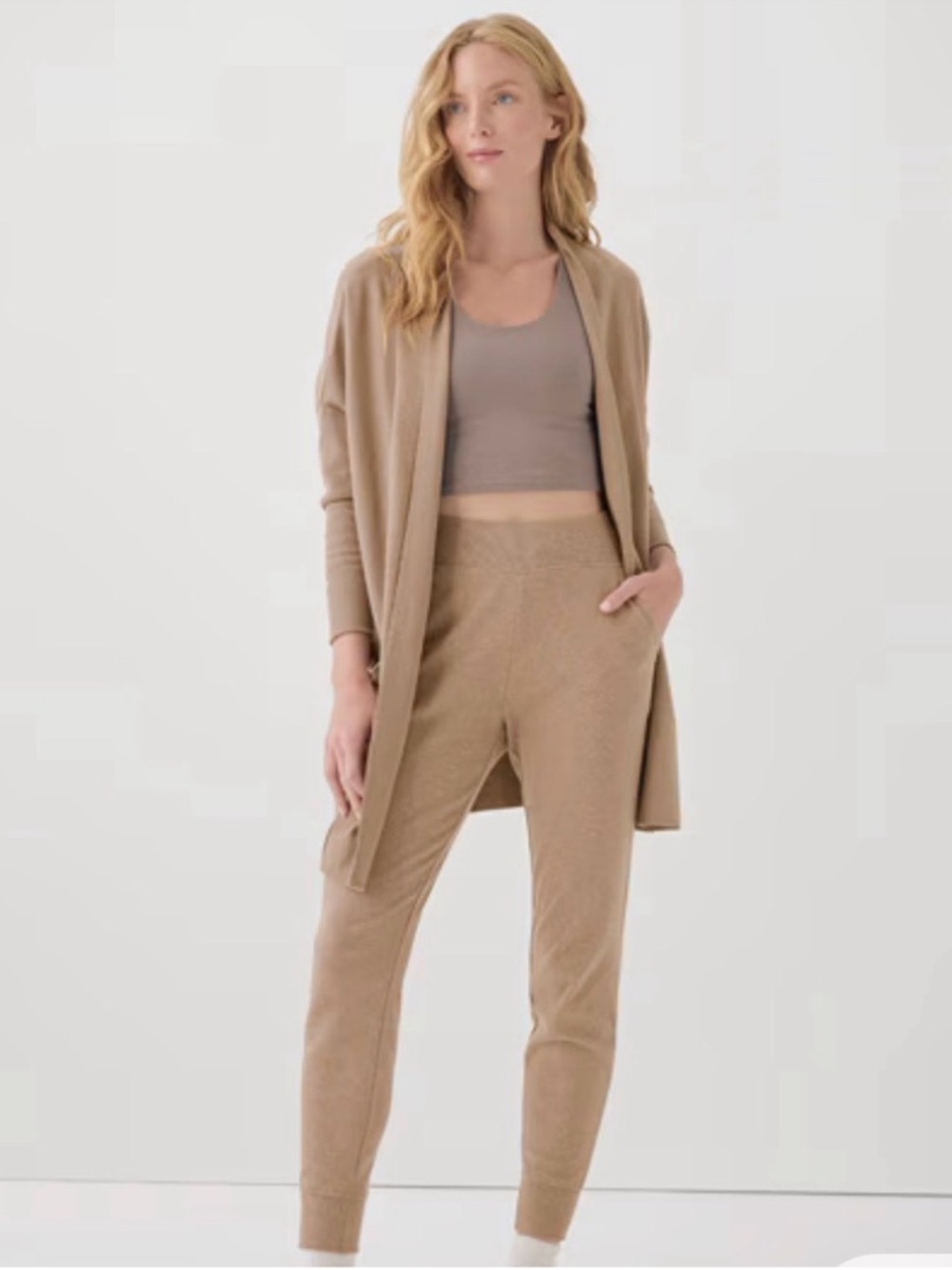 Pact Airplane Open Front Wrap Cardigan Size M/L 100% Organic Cotton Fall Preppy